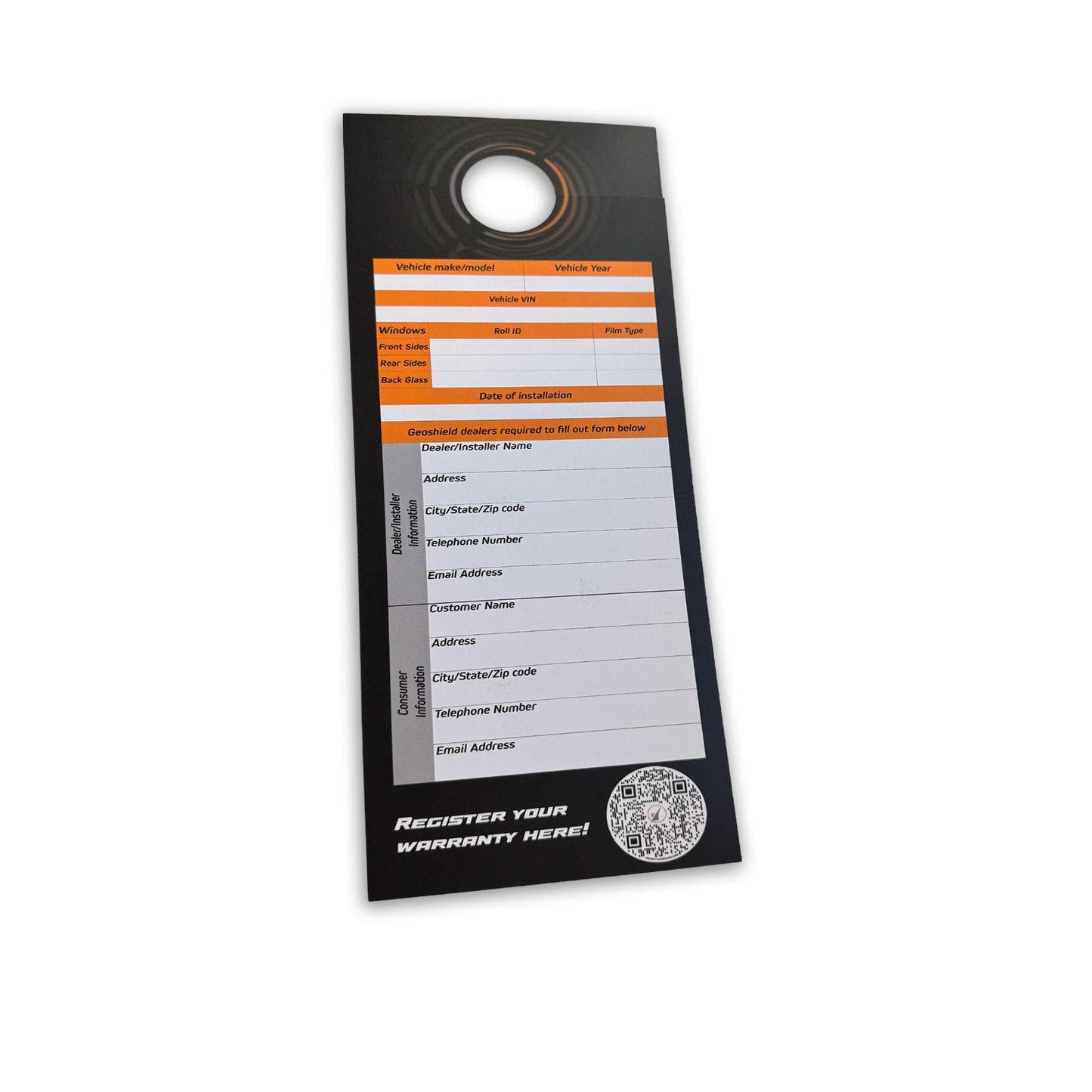 Auto Warranty Hang Tags (50 Pack)