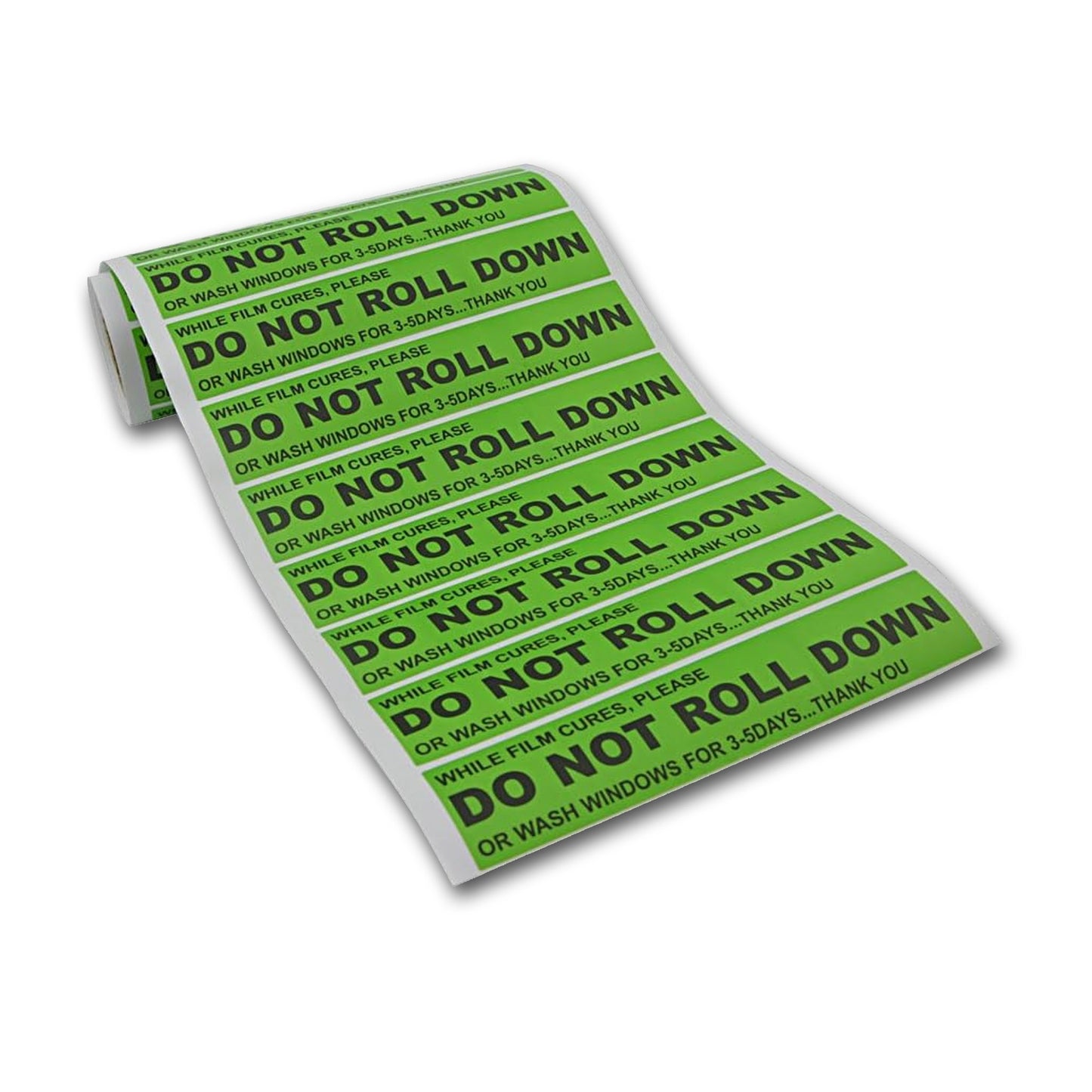 "Do Not Roll Down" Stickers