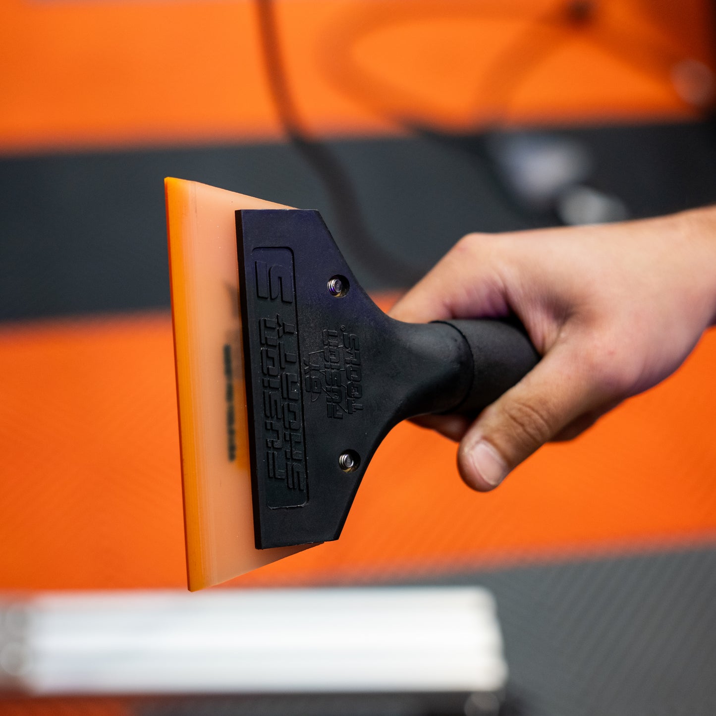 Geoshield 5 Inch Agent Orange 90 Duro HyperFlex Squeegee Blade