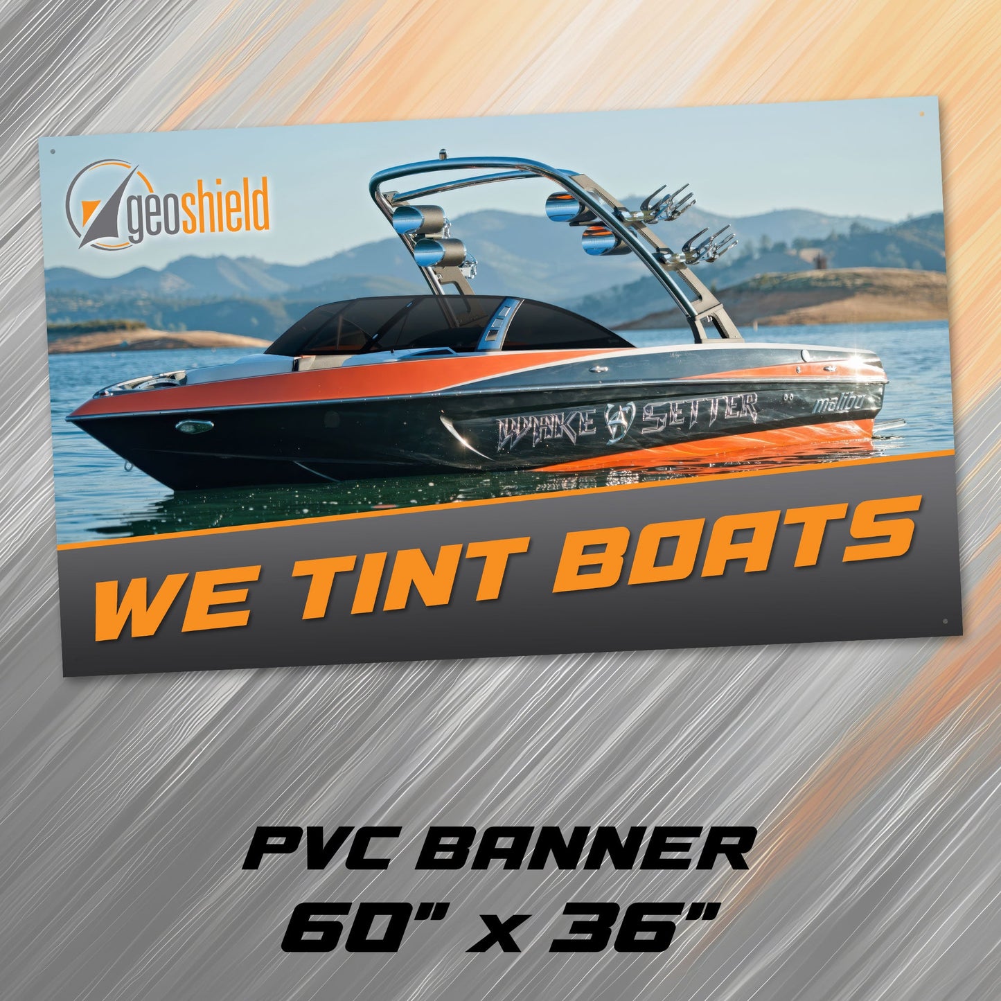 We Tint Boats Banner - Gloss, 5'x3'