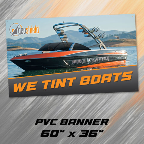 We Tint Boats Banner - Gloss, 5'x3'