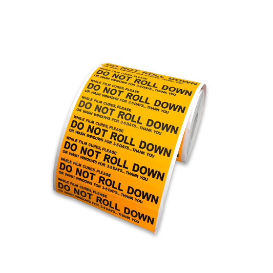 "Do Not Roll Down" Stickers